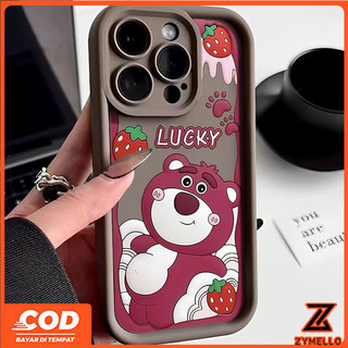 Ốp lưng cho realme Note 60 realme Note 50 realme C75 C65 C67 C61 C55 C53 C51 Ốp lưng điện thoại TPU chống sốc gấu dâu tây bụng lớn
