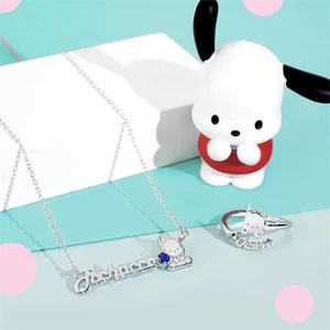 Sanrio Series Pacha Dog Letter Open Ring Dễ Thương Dễ Thương Vui Nhộn Hoạt Hình Niche Tinh Tế Đơn Giản Quà Tặng Sinh Nhật