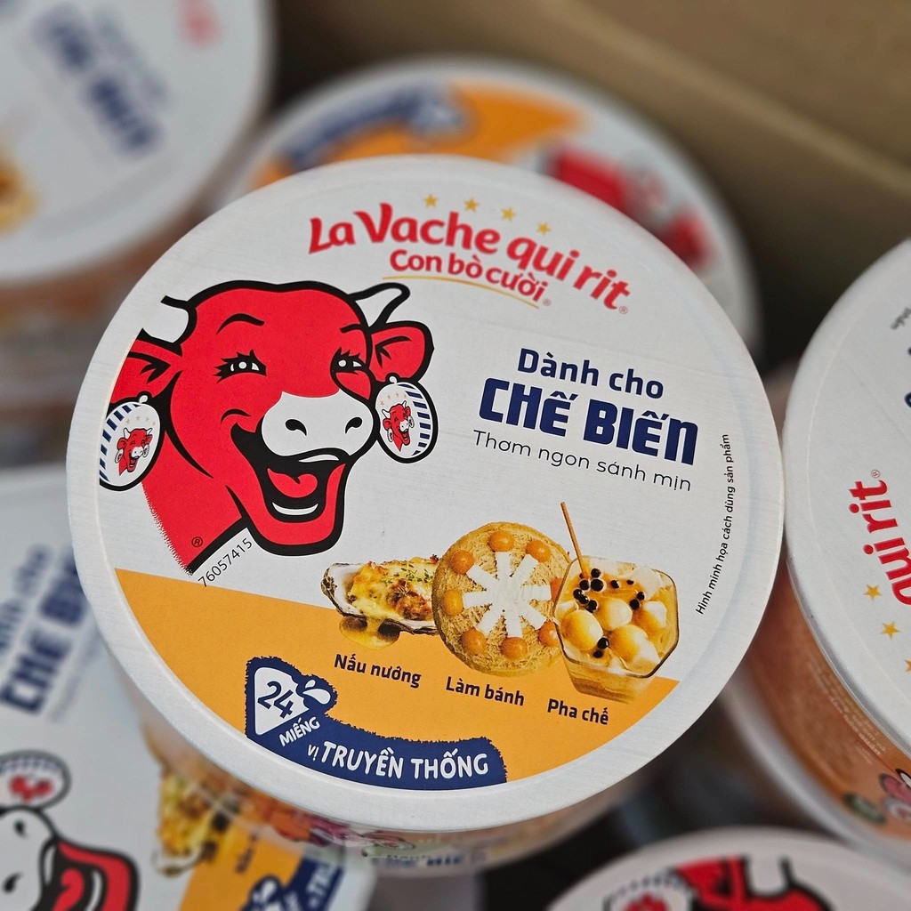 Phô mai bò cười chế biến hộp lớn 24 miếng