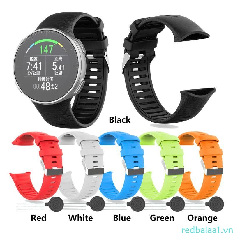 Redbaiaa1 Dây Đeo Silica Cho POLAR Vantage V Bền Đồng Hồ Thông Minh Thời Trang Dây Đeo Tay Mềm