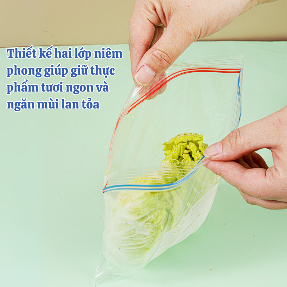 Combo 3 Hộp Túi Zip Đựng Thực Phẩm, Bảo Quản Đồ Ăn Đông Lạnh, Đồ Khô Tiện Lợi, Túi Bọc Thực Phẩm DINO