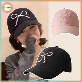 SAFENH Ngọt Nơ Bóng Chày Cotton Có Thể Điều Chỉnh Mũ Snapback Xuân Thu Thêu Nữ Ngoài Trời Thường Ngày Mũ Chống Nắng Tấm Che Mũ VN