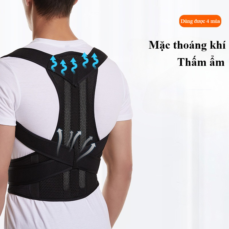 Đai Chống Gù Lưng Cao Cấp, Định hình cột sống, Dành cho cả nam và nữ, Cho dân VP + HS