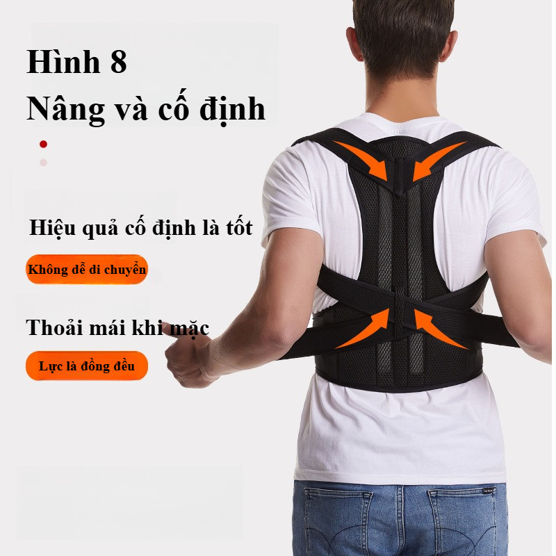 Đai Chống Gù Lưng Cao Cấp, Định hình cột sống, Dành cho cả nam và nữ, Cho dân VP + HS