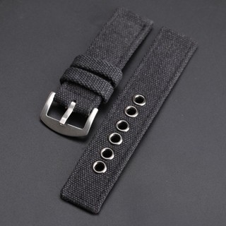 Dây đeo đồng hồ nylon vải màu xanh lá cây màu đen 20mm 22mm 24mm Dây đeo đồng hồ nylon đa năng dành cho nam nữ Vòng đeo tay Đồng hồ thể thao