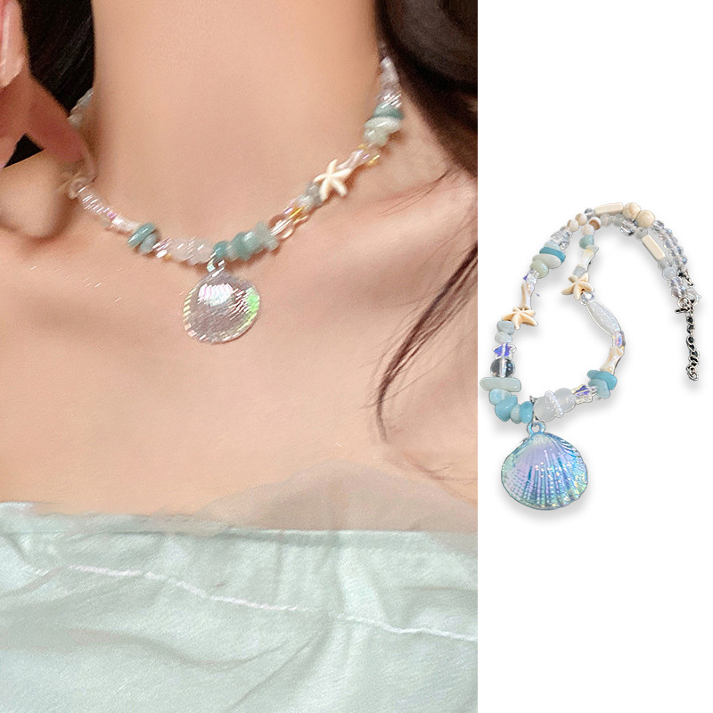 Vòng cổ vỏ biển Phụ kiện nữ Chuỗi xương đòn đính cườm