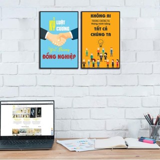Bộ Tranh động lực treo tường, tranh tạo động lực làm việc, tranh văn phòng, tranh slogan nhiều size