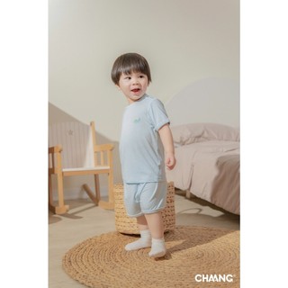 Chaang SS2025 Bộ cộc cúc vai Bloom cho bé