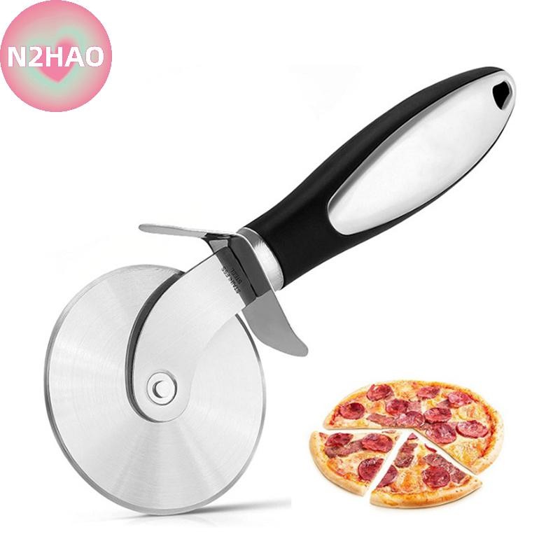 Bánh xe cắt bánh pizza N2HAO bằng thép không gỉ, dễ cắt và làm sạch cho pizza, bánh, vỏ bánh