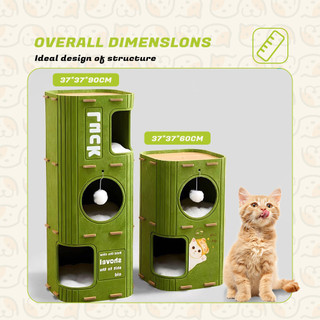 Khung Leo Mèo Cây Mèo Với Mèo Scratcher Tất Cả Trong Một Nhiều Lớp Có Thể Gập Lại Kèm Theo Tháp Mèo Cho Nhiều Mèo