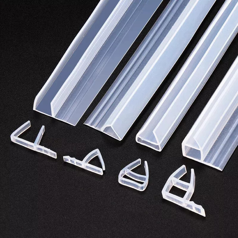 Dải niêm phong cửa kính tắm 2M, Quét cửa tắm mềm bằng silicon 120 Inch để ngăn chặn rò rỉ, Dải niêm phong không khung