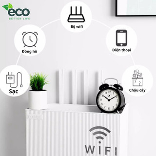 Kệ đựng wifi treo tường MAISON, Giá để wifi đặt modem đầu kỹ thuật số ổ cắm điện nhựa ABS cao cấp