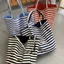 Túi Tote Đeo Vai CPINCP, Túi Đeo Vai Vải Hai Mặt Phong Cách Hàn Quốc, Túi Mua Sọc Dung Tích Lớn Có Thể Gập Lại 2024 Dành Cho Học Sinh