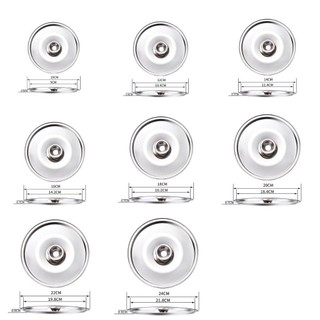 Nắp chậu ITRUMPET, Nắp nồi tròn bằng thép không gỉ 10-24cm, Nắp nồi thay thế dày đa năng Đồ dùng nhà bếp