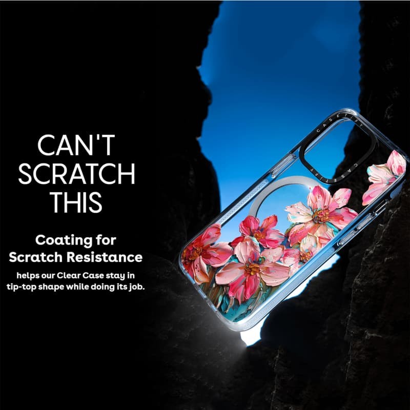 Casetify X Lisbon Tình Yêu Mùa Hè Hoa Trong Suốt Hút Từ Tính Trong Suốt Cứng Acrylic Mặt Sau TPU Edge Ốp Lưng Điện Thoại Ốp Lưng Tác Động Cho Apple IPhone 13 14 15 16 Pro Max