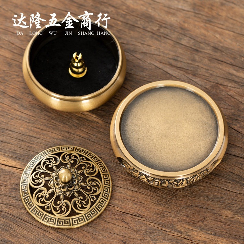 Lư Hương Xông Trầm Bằng Đồng Đúc Khắc Họa Tiết đẹp Mắt