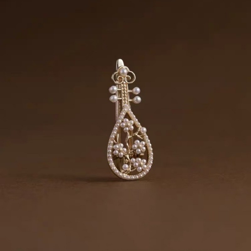 MAUROPOLI [Sẵn Sàng] Kẹp Tóc Cổ Nhẹ Nhàng Phong Cách Trung Hoa Mới Phong Cách Cổ Tích Nổ Kẹp Tóc Ngọc Trai Rỗng Kẹp Tóc Bên Mỏ Vịt Kẹp Mũ Đội Đầu