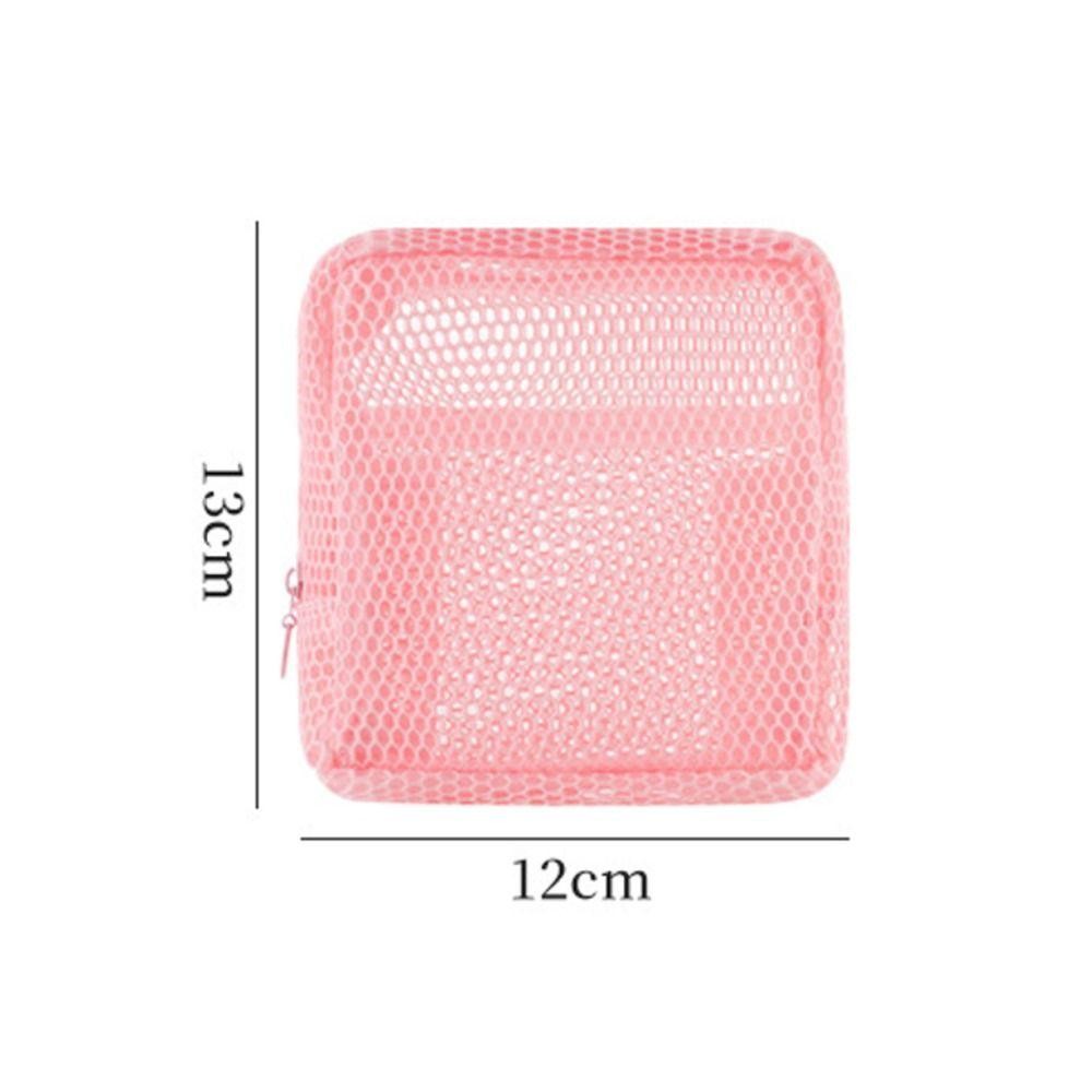 Túi đựng mỹ phẩm EBINLANDS, Túi đựng chìa khóa son môi lưới trong suốt, Vuông di động Dung tích nhỏ Màu kẹo Dây kéo Ví đựng tiền xu