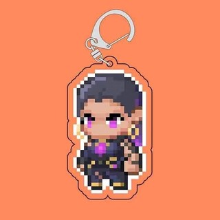 Móc khóa Acrylic phong cách pixel Valorant Fearless Contract Reina Jiefeng Quà tặng trang trí sáng tạo Neon