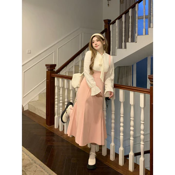 【Bess's house】váy đẹp cho nữ sang chảnh,đầm body,váy kiểu pháp,Mùa Thu 2024 Ngắn Giảm Béo Tương Phản Màu Khâu Rời Tay Xù Đầm Nữ,váy sang chảnh,váy tiểu thư sang chảnh,,bigsize thiết kế cao cấp,v