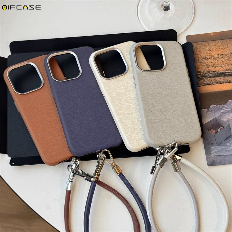 Dành Cho Xiaomi Poco X8 F8 Ultra M8 M7 Plus X7 Pro Max F7 Ultra F6 M4 Pro 5G 4G Vỏ Điện Thoại Họa Tiết Da Có Dây Buộc Kinh Doanh Đơn Giản Màu Nâu Đen Vỏ Mềm