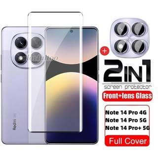 Bảo Vệ Màn Hình 2 TRONG 1 Cho Xiaomi Redmi Note 15 14 Pro Plus 14Pro + Note14 Note14Pro Note15 4G 5G 9H Full Cover Kính Cường Lực Phim Bảo Vệ Ống Kính Máy Ảnh Phim Bảo Vệ Màn Hình