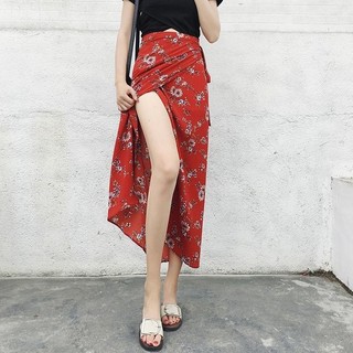 Váy đi biển Thái Lan một mảnh, dài sang trọng, buộc hoa dân tộc, ren, size S