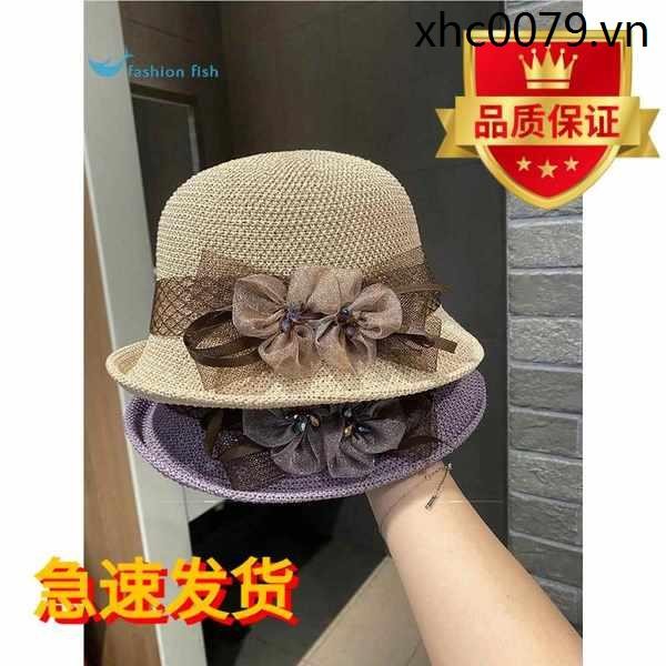 Thời Trang Anh Hoa Top Nón Nữ Mùa Hè Che Nắng Mũ Chống Nắng Pháp Uốn Mũ Chống Nắng Ngoài Trời Gạc Nồi Nón