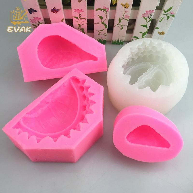 Alittlesetrtu 3D Trái Cây Chuối Thông Ngô Xoài sầu Riêng Kem Khuôn Silicon Fondant Bánh Trang Trí Dụng Cụ Làm Bánh Sô Cô La Khuôn Thạch Cao VN