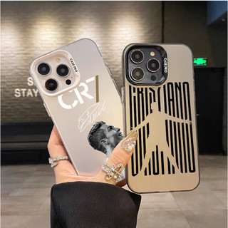 Vỏ Cho Iphone 16 Pro Max 16e 11 12 13 14 15 Pro Max 7 8 Plus XR X XS Vỏ Điện Thoại Di Động Cầu Thủ Bóng Đá Cristiano Ronaldo Armor Matte Cao Cấp IMD In Cứng Acrylic