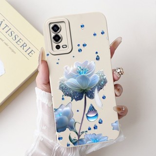 Dành Cho Oppo A55 4G CPH2325 Vỏ Hoa Thời Trang Mới Vỏ Bảo Vệ Ống Kính Silicon Mềm Cho OPPO A55 4G A 55 Túi Điện Thoại