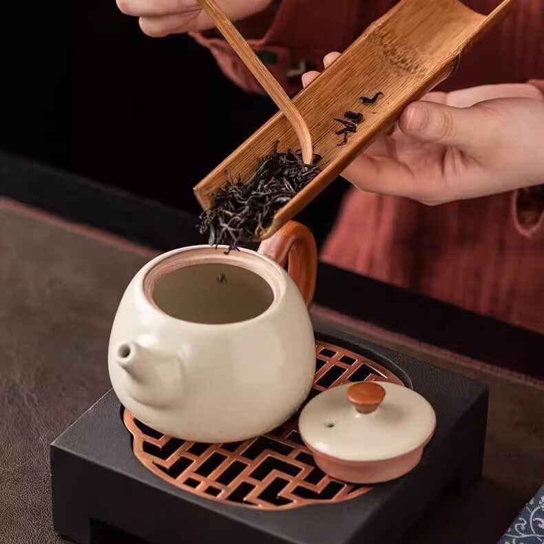 Be Ru Kiln Xishi Pot Open Slice Can Raise Ceramic Kung Fu Tea Set 210ml