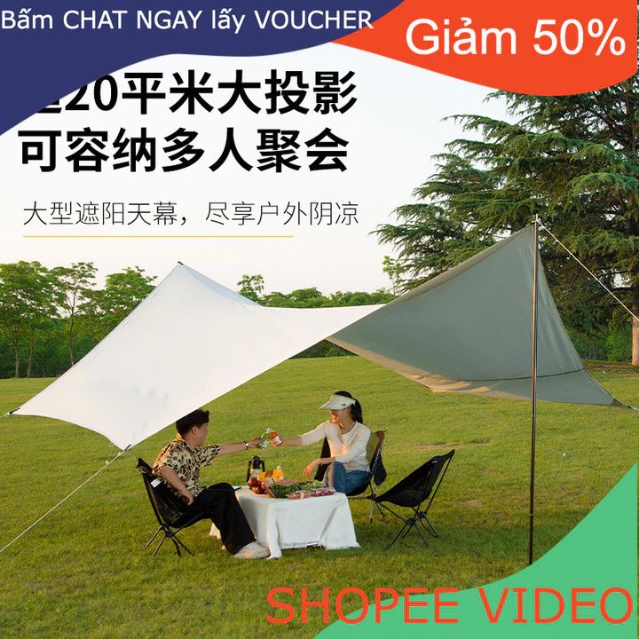 Glamping Lều cắm trại cao cấp Lều ngoài trời màn trời Cắm Trại Cắm Trại Ngoài Trời giàn che nắng chống mưa d – 4