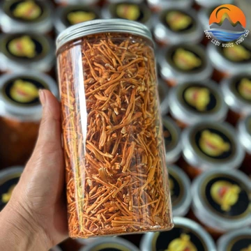 Nấm đông trùng hạ thảo sấy khô thăng hoa (50g) sợi gãy Huy Cương. Trà đông trùng hạ thảo ngâm rượu ngâm mật ong pha trà