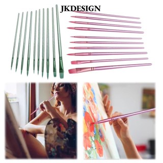 Jkdesign 4 / 6 Chiếc Bàn Chải Màu Nước, Đầu Tròn Nhọn Tóc Mềm Vẽ Tay Màu Nước, Quà Tặng Nylon Hợp Thời Trang Người Mới Bắt Đầu Nghệ Thuật Học Sinh Chất Liệu Tranh