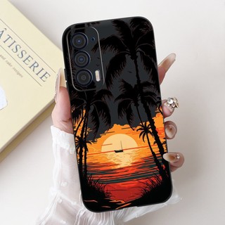 Dành Cho Motorola Edge (2021) Ốp Lưng XT2141-1 Vỏ Silicon Thời Trang Nơ Hoa Mềm TPU Mờ Vỏ Cho Moto Edge 2021 Ốp Lưng