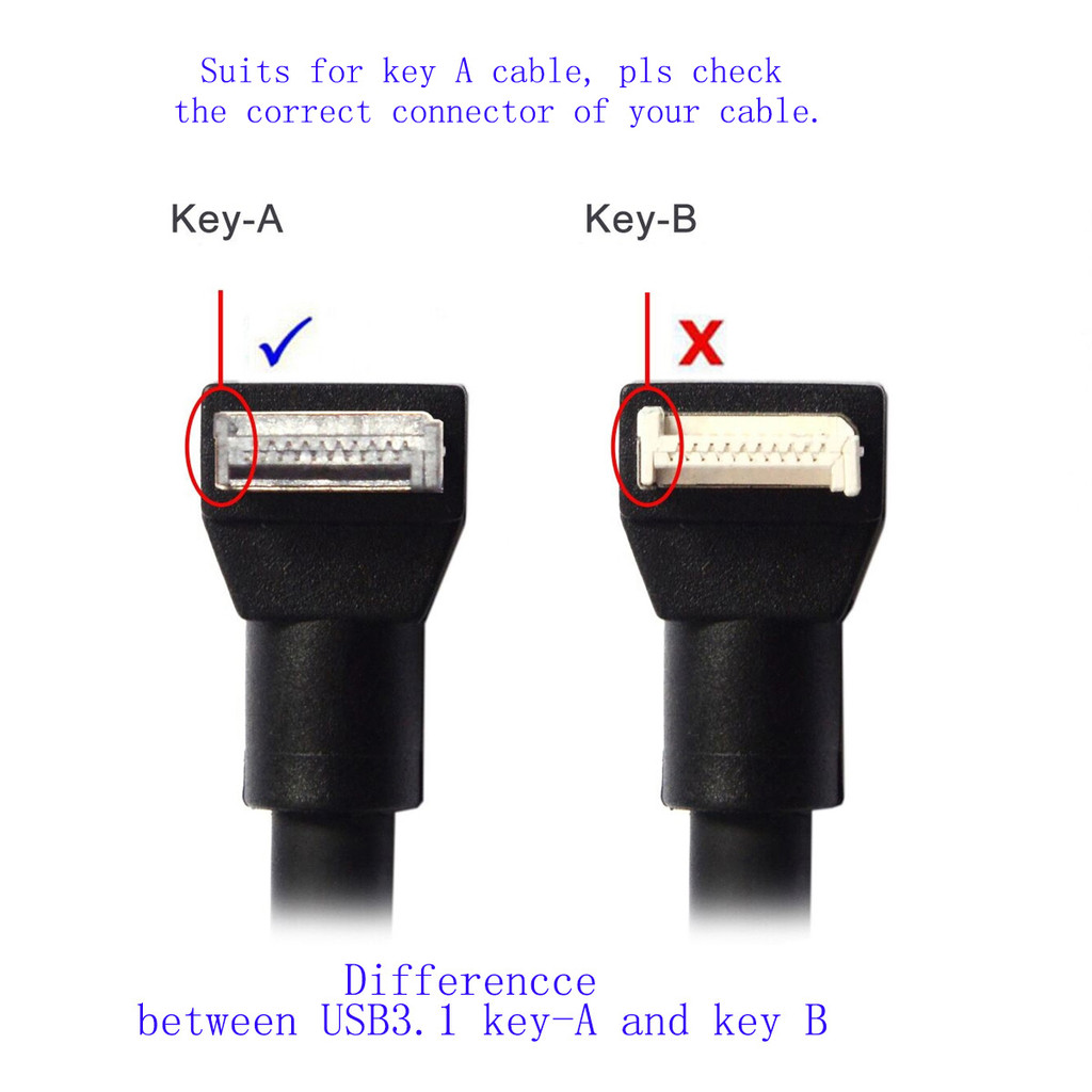 Jmt USB2.0 9Pin Nam Sang Type-E Nữ Mặt Trước Ổ Cắm Mainboard Đầu Nối Nối Dài Adapter Cho Máy Tính Để Bàn