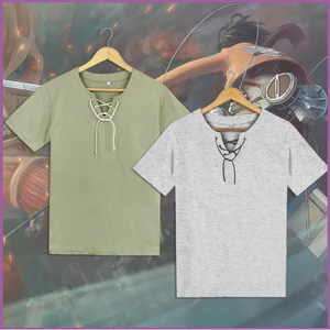Squ3 Tấn Công Titan Anime Cosplay Eren Jaeger Áo Thun Nữ Tay Ngắn Top Unisex Tee Thời Trang Chắc Chắn Áo Sơ Mi Plus Kích Thước