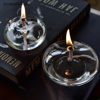 Guaguafufu Handmade Oblate Thủy Tinh Trong Suốt Chân Nến Dầu Đèn Có Ác Bàn Ăn Nến Mộc Mạc Giáng Sinh Trang Trí Nhà Cửa ls