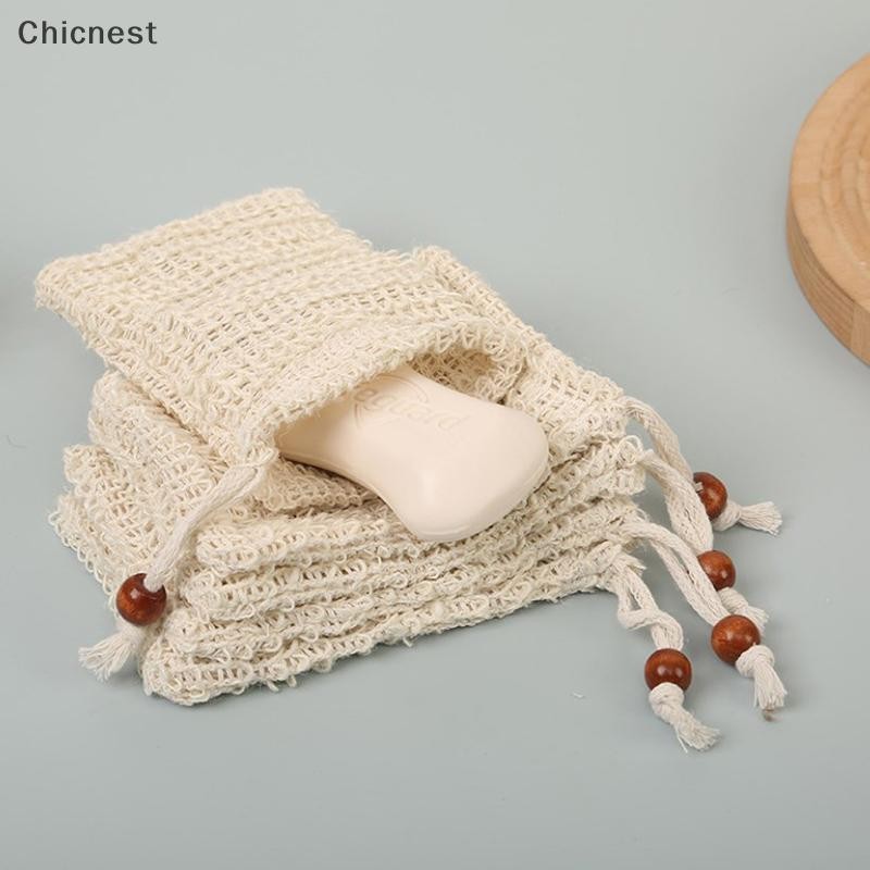 [Chc] Túi đựng xà phòng Sisal tắm tự nhiên Túi đựng xà phòng Sisal tẩy tế bào chết Túi đựng xà phòng để sử dụng trong bồn tắm và tắm [VN]