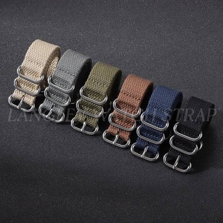 Dây đeo đồng hồ Nylon NATO tự nhiên Dây đeo đồng hồ bằng vải ZULU Dây đeo đồng hồ dệt 20mm 22mm Dây đeo đồng hồ mềm Flax Dây đeo thay thế Dây đeo cổ tay nam nữ Vòng đeo tay Khóa thép không gỉ