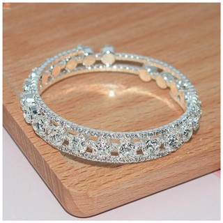 Vòng tay kim cương giả Ferroalloy Thiết kế cổ điển tuyệt vời Vòng tay tròn cho các sự kiện tiệc Hẹn hò hàng ngày