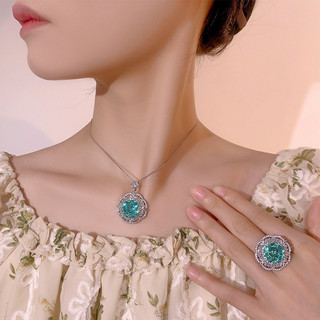 Phong cách châu Âu - Mỹ, đáy đồng mạ vàng, hoa hồng cắt nhiều màu sắc, phù hợp nữ, 14mm