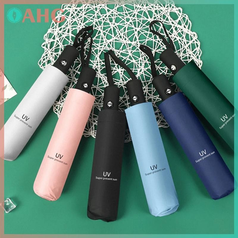 THÊM Có thể gập lại Hướng dẫn sử dụng / Ô tự động Ô chống nước và chống gió Ô chống tia cực tím Ô màu trơn đơn giản BSS