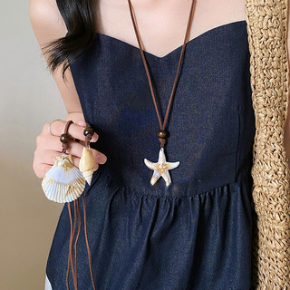 Mùa hè đi biển kỳ nghỉ sò điệp mặt dây chuyền vòng cổ trang trí vòng cổ thời trang nữ