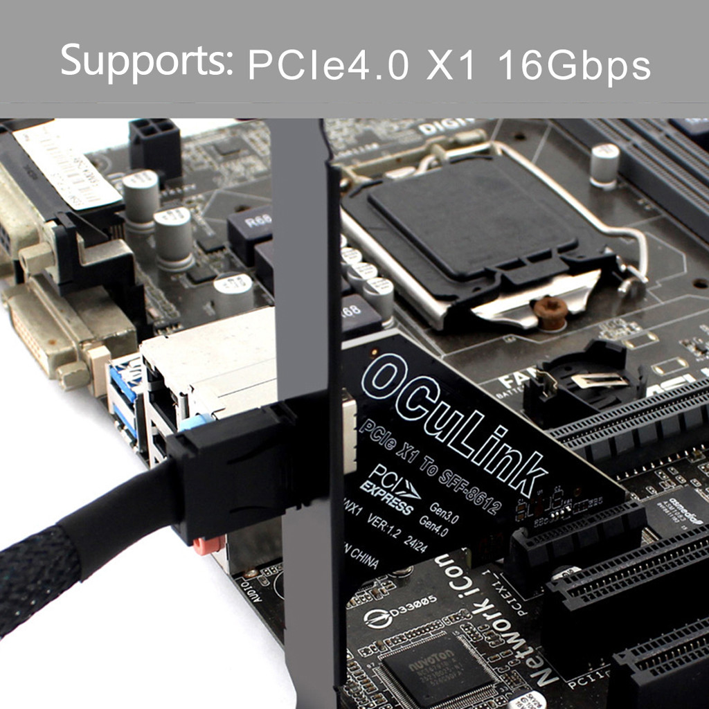 PHDK PCI-E 4.0 X1 / X4 / X8 / X16 Sang U.2 OCUlink SFF8611 & SFF8612 Adapter Card Hỗ Trợ Windows Linux Mac OS Systems