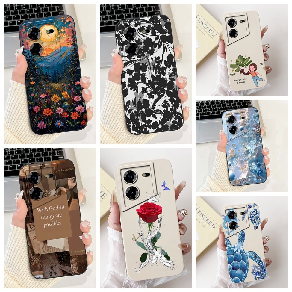 Ốp điện thoại Tecno Pova 5 LH7n 5Pro LH8n Tecno Pova 5 Pro Vỏ hoa thời trang sang trọng Kawaii Girl Vỏ điện thoại chống sốc hình mèo dễ thương