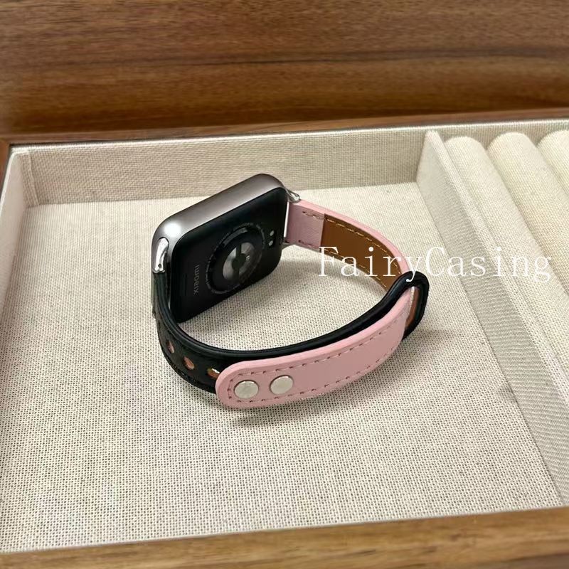 Dây da màu xanh bạc hà cho Xiaomi Mi Band 10 9 8 Pro Dây đeo đồng hồ cho Redmi Watch 5 4 Vòng đeo tay Vòng đeo tay Phụ kiện Correa Không có đồng hồ