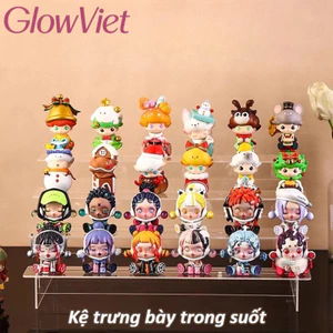 3 lớp kệ trưng bày đồ chơi trong suốt, Kệ lưu trữ mỹ phẩm, giá đỡ nước hoa, kệ trang trí