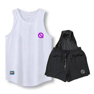 Qinkung Light Sports Running Vest Men's and Women's Competition Competition Track and Field Marathon Quick-Drying Two-Piece Suit kIQ2